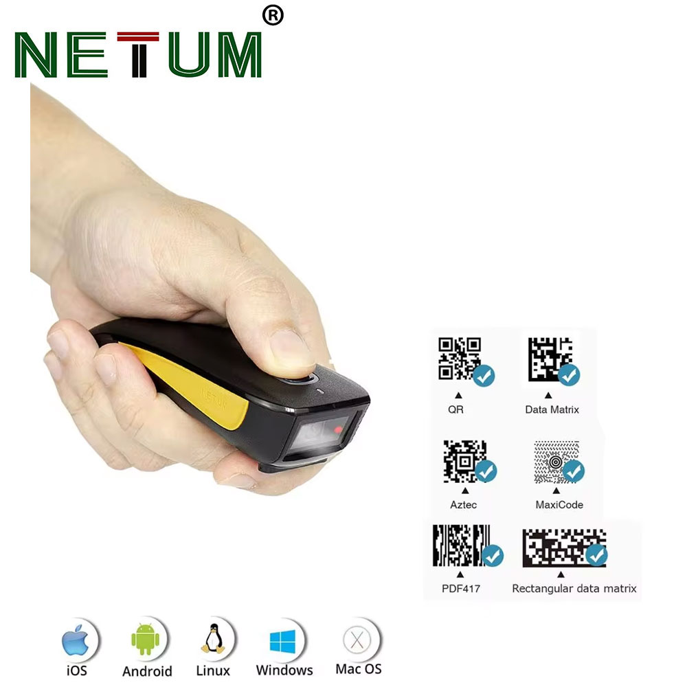 Document Scanner Portable - NETUM C750 บลูทูธ 2D Barcode Scanner,