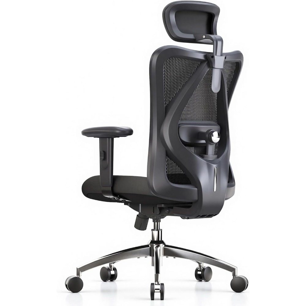 Ergonomic Office Chair - เก้าอี้สำนักงานตาข่ายตามหลักสรีรศาสตร์พร้อมที่รองหลังและที่รองศีรษะปรับระดับได้สำหรับโฮมออฟฟิศ