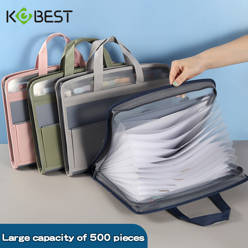 Document Scanner Portable - A4 แบบพกพาซิปออร์แกนกระเป๋าผ้าใบแบบพกพาจัดเก็บข้อมูลโฟลเดอร์ Multi-Layer ขนาดใหญ่ความจุ