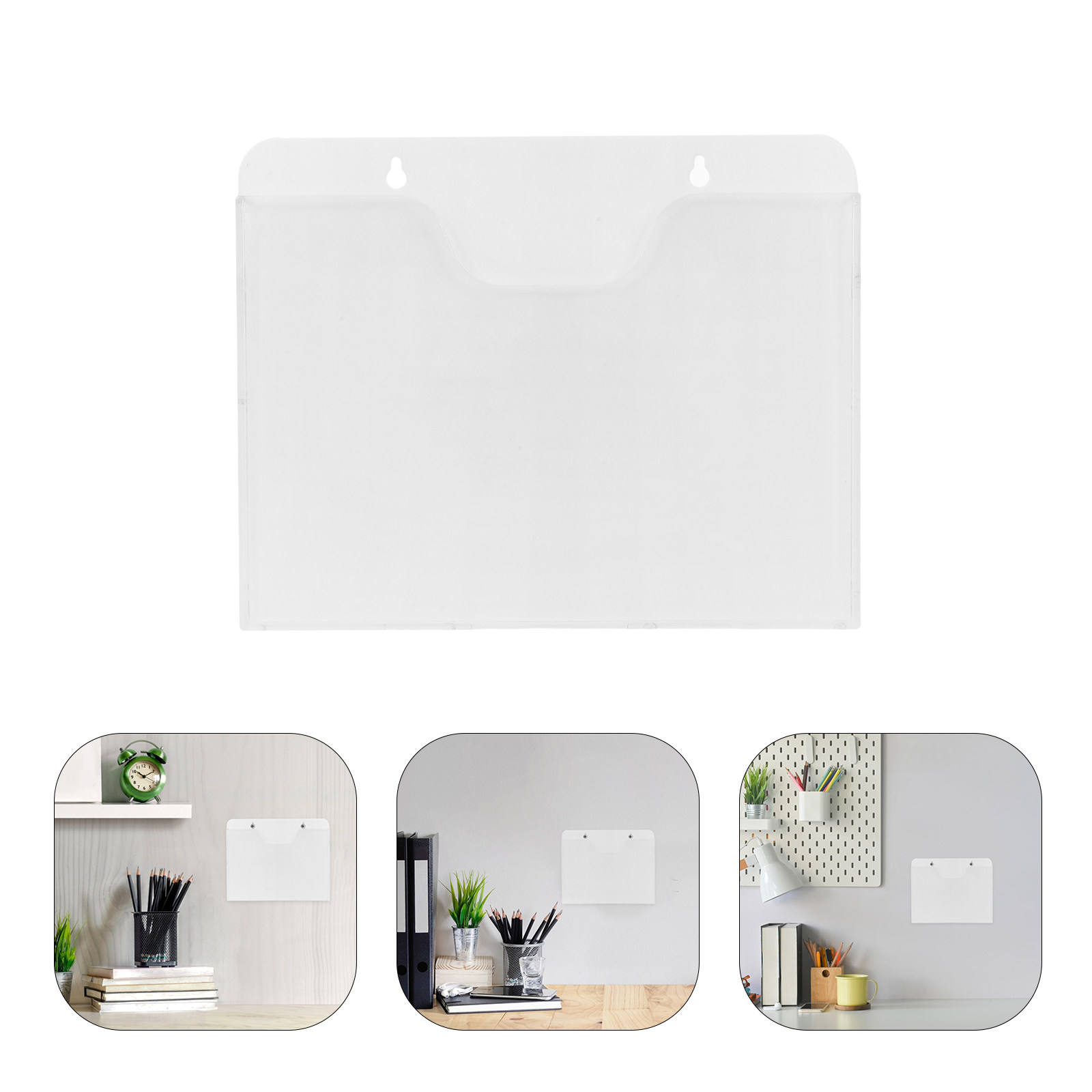 Document Holder Stand - 2 ชิ้น ที่วางเอกสารอะคริลิกใสแบบติดผนัง สำหรับจัดระเบียบโบรชัวร์ในสำนักงาน ชั้นวางโชว์สินค้า ที่ตั้งเอกสารและใบปลิว