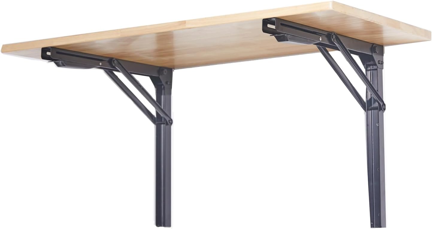 Home Office Work Table - โต๊ะทำงานแบบพับติดผนัง ทนทาน รับน้ำหนักได้ 550 ปอนด์ ขนาด
