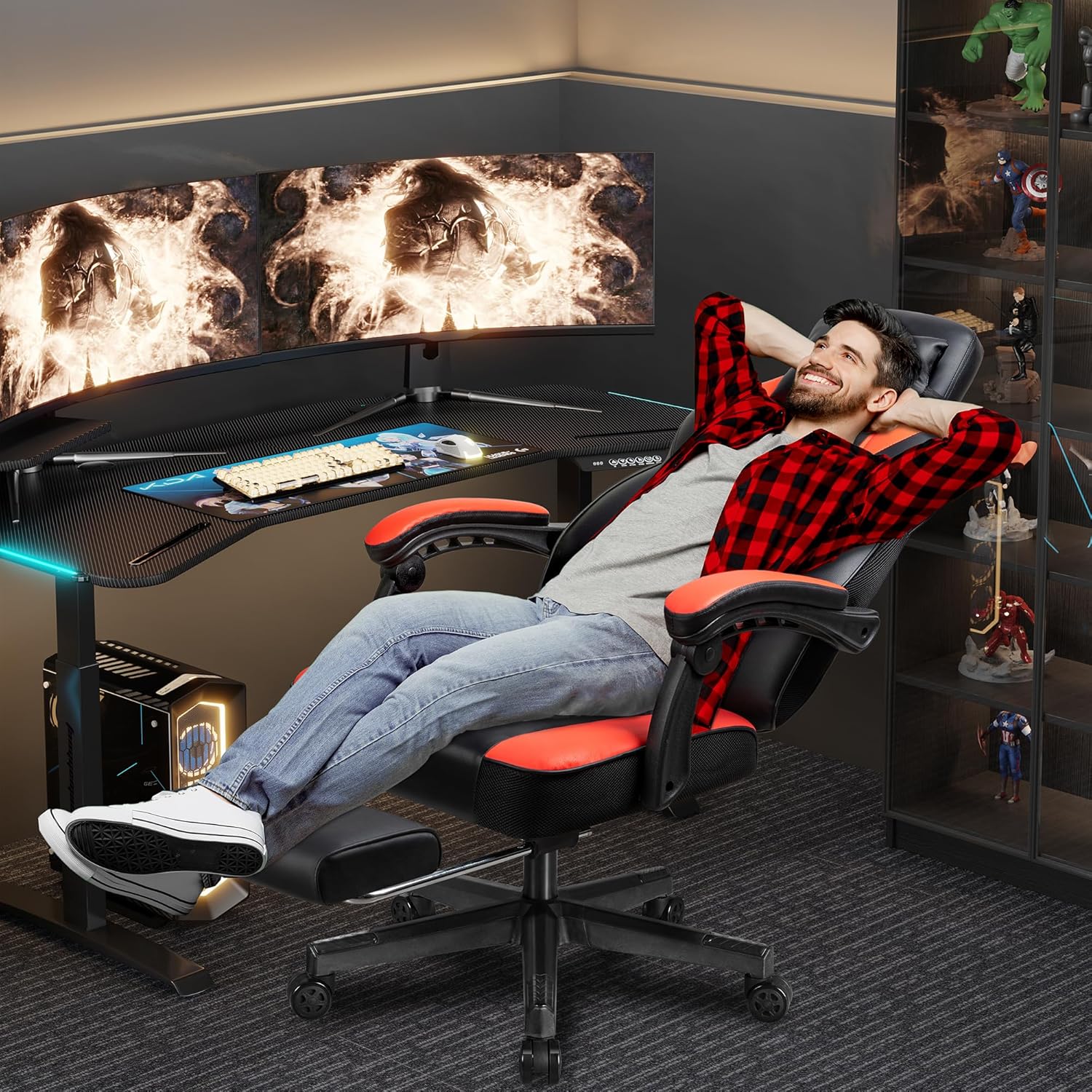 เก้าอี้เกมมิ่งพร้อมที่วางเท้า  - Ergonomic Office Chair บทวิจารณ์และราคา