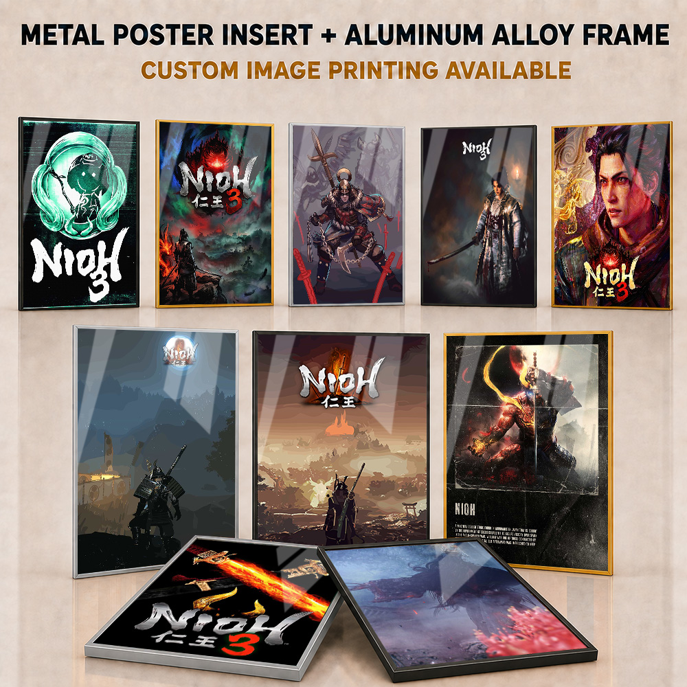 โปสเตอร์โลหะ Nioh พร้อมกรอบอะล - Home Office Room Inspiration บทวิจารณ์และราคา