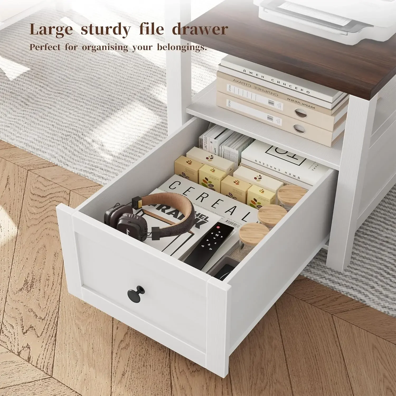 โต๊ะเกมมิ่งสีขาวพร้อมลิ้นชัก ป - Home Office Work Table บทวิจารณ์และราคา