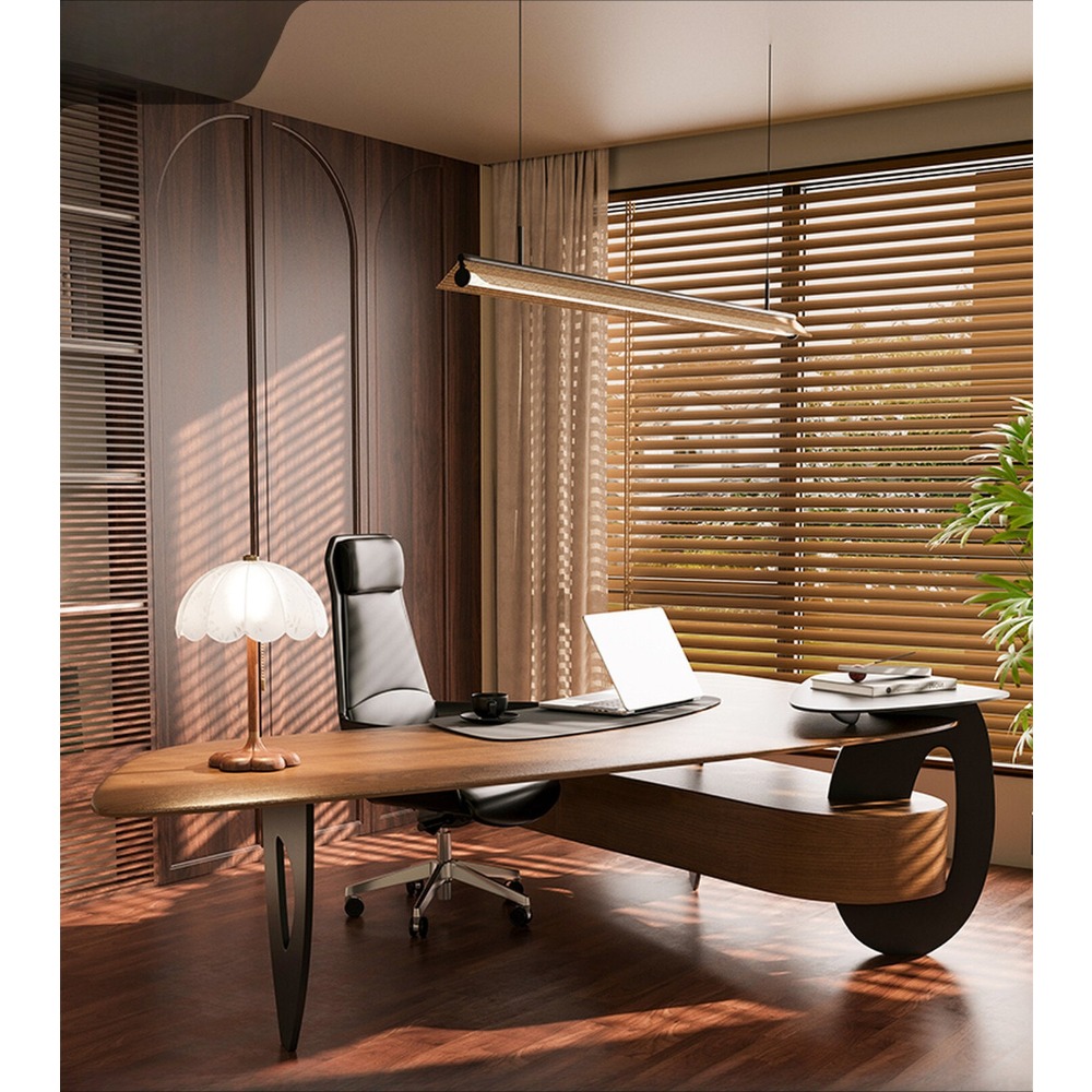 โต๊ะทำงานผู้บริหารไม้สนพรีเมีย - Home Office Work Table บทวิจารณ์และราคา