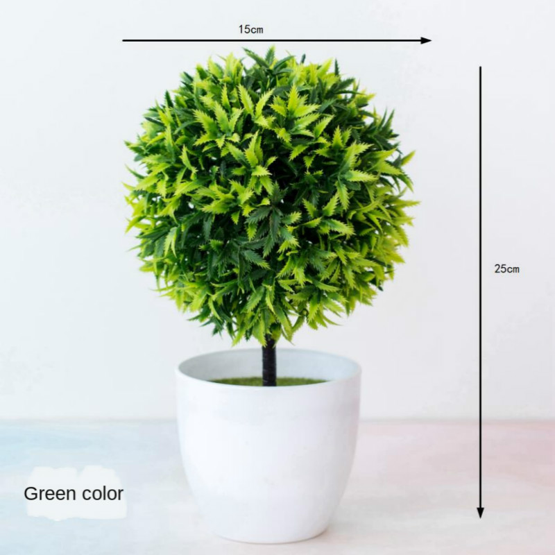 ใหม่สีเขียวพืชประดิษฐ์บอนไซต้น - Home Office Layout บทวิจารณ์และราคา